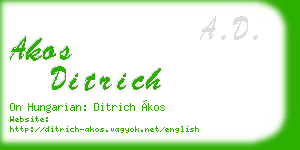 akos ditrich business card